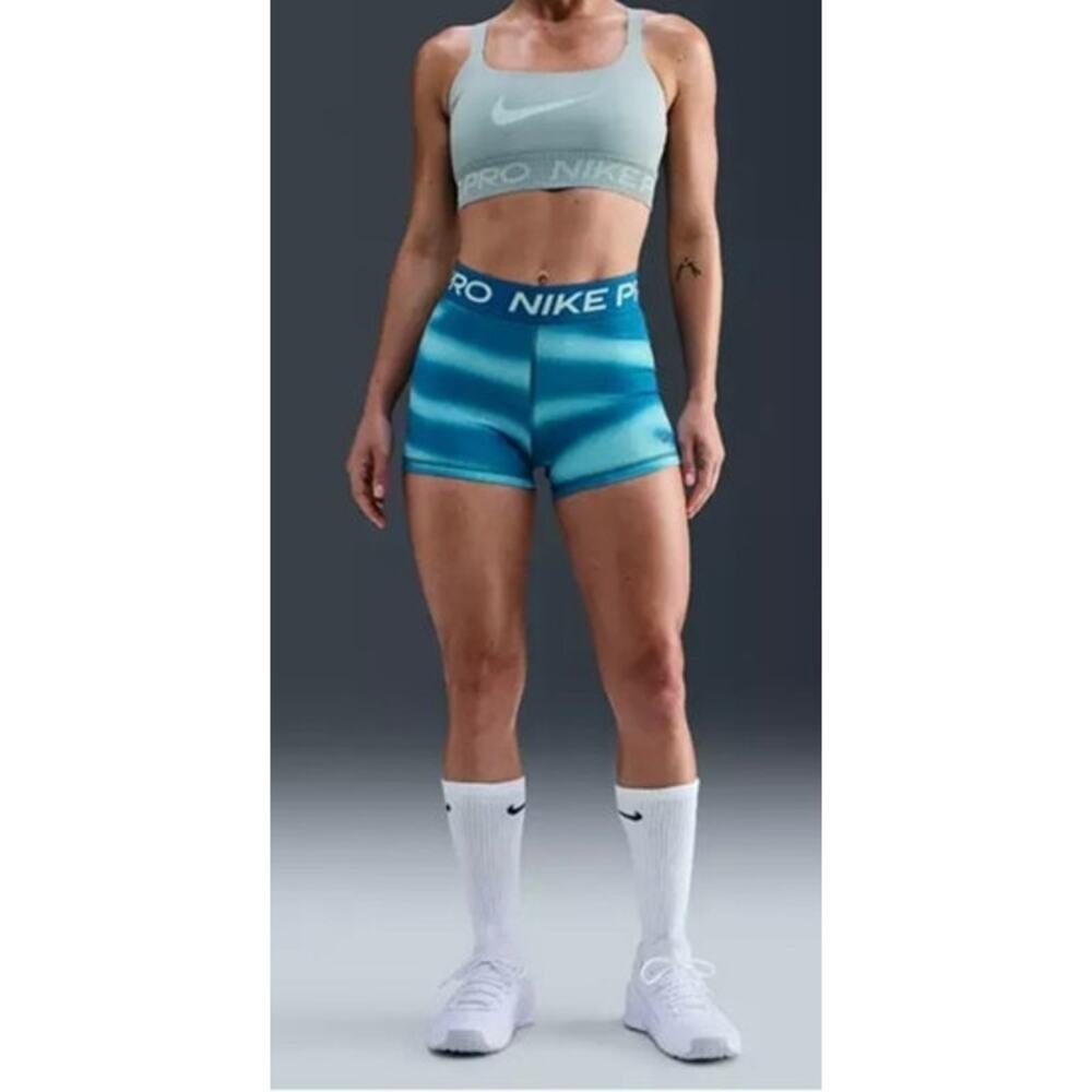 Nike Women's Pro 3" Striped Shorts Size XL